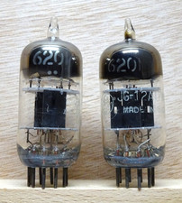 2X: GENERAL ELECTRIC 12AT7WA 6201 | BLACK PLA...