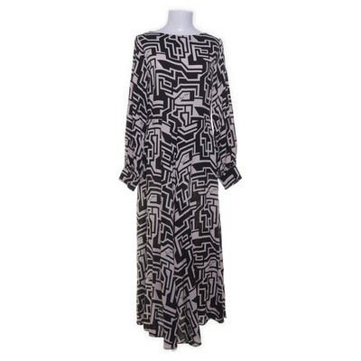 Richard Allan x H&M, Kleid, Größe: 42, Schwarz/Beige, Viskose, Sonstiges #qVT