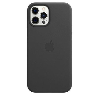 Original / Offizielles Apple iPhone 12 Pro Max Leder Case mit MagSafe - Schwarz