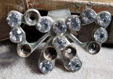 Vintage Metal And Rhinestone Bow Shaped Shoe Clip Needs Repair