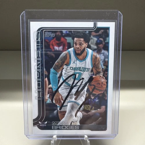 Signed 2025-26 Topps - Miles Bridges #69 autographed in person auto hornets