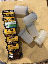 Vintage 35mm Film Lot 7 Rolls Kodak Gold Fuji Superia Untested 5 Canisters