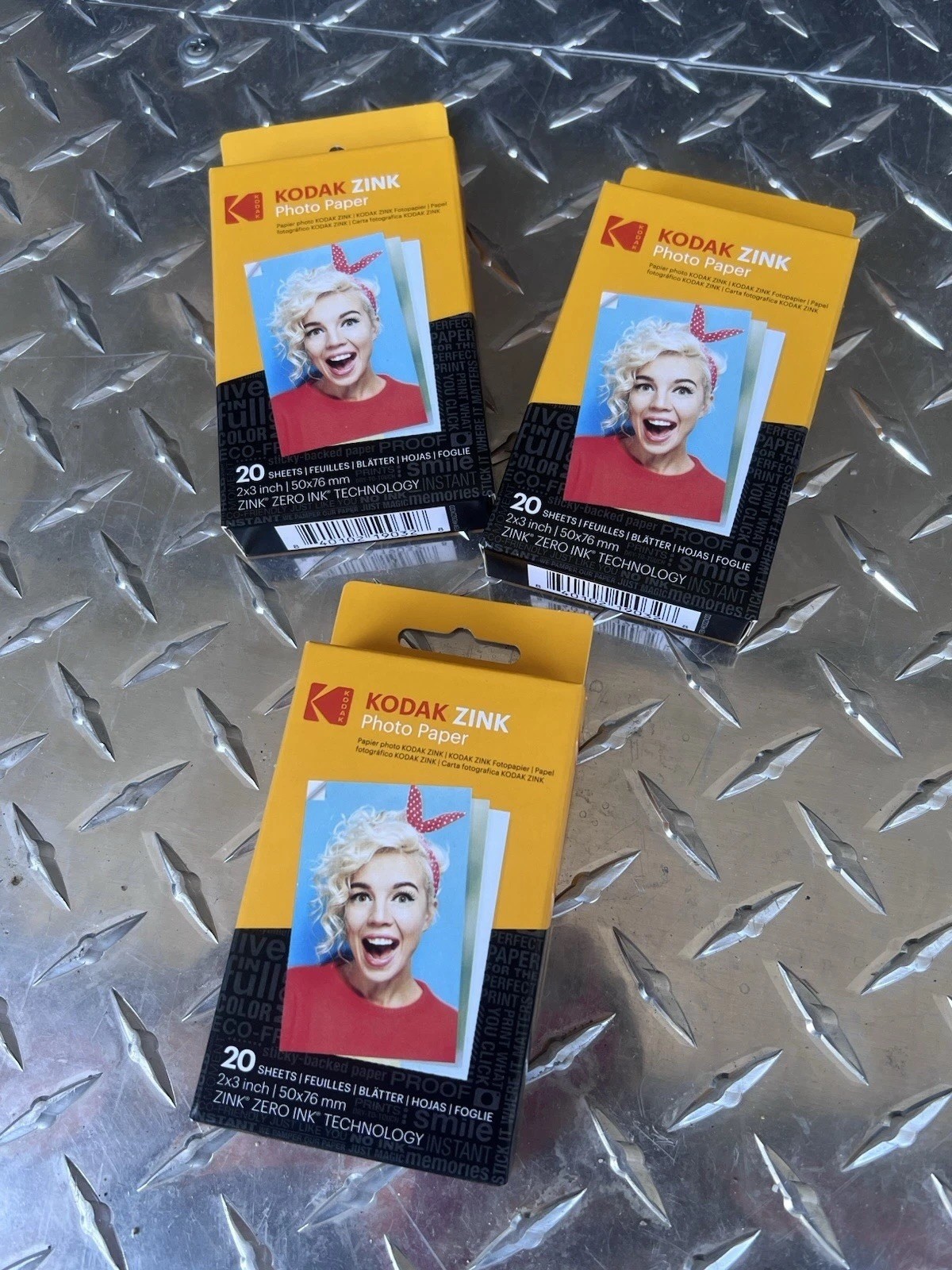 Kodak Zink Zero Ink Photo Paper 2x3 Inch - 3 Boxes of 20 Sheets - Sealed NEW