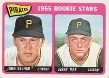1965 Topps - 1965 Rookie Stars Jerry May, John Gelnar #143 (RC) - Set Break! EX