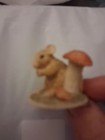 Vtg Miniature Cute Mouse Figurine Red Top Mushroom Scotland Handpainted — photo 8