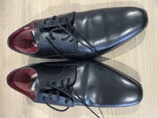 Lambretta Men's Black Leather Lace Up Shoes Size Uk 6 Eur 39