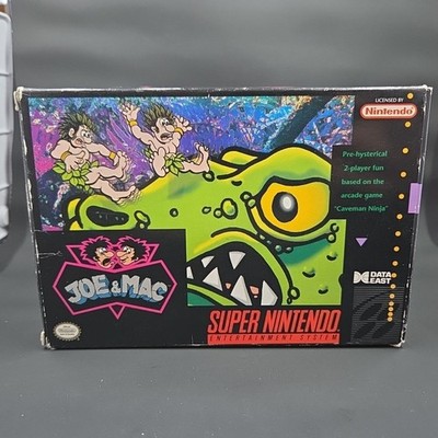Joe & Mac (Super Nintendo Entertainment System, 1992) CIB W/ Poster - Tested