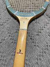 Vintage Cortland University Wooden Tennis Racquet
