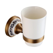 Antique Bronze Brass Toothbrush Holder Cup with