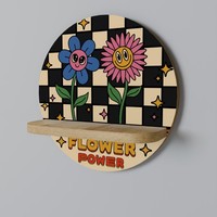Flower Power Rundes Regal