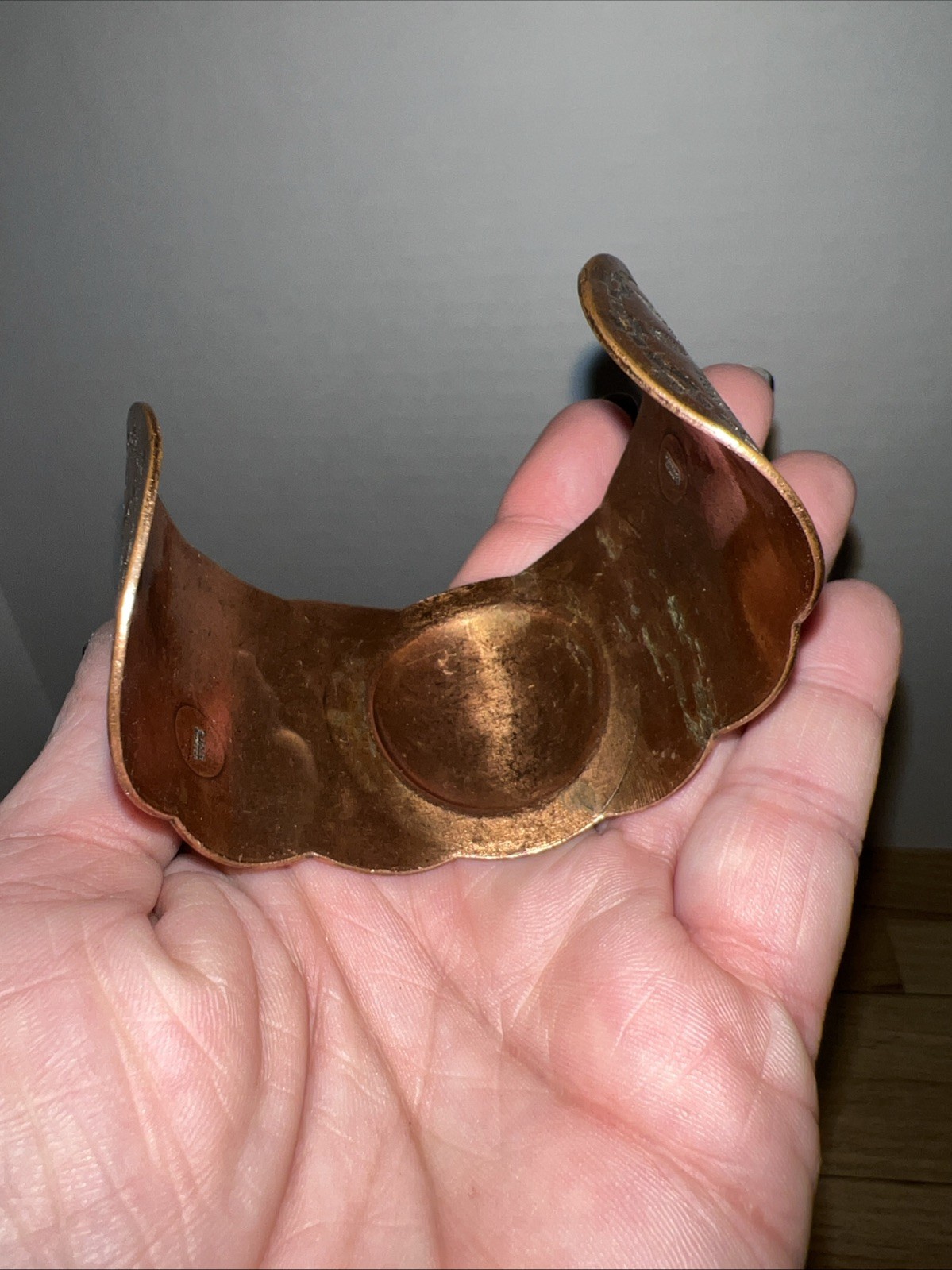 VTG Solid Copper Wide Cuff Bracelet Southwestern … - image 6