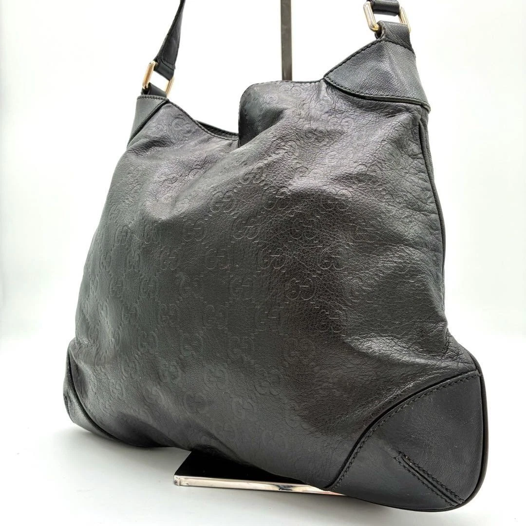 Sac bandoulière Gucci GG motif rayé cuir noir #PGDBHY