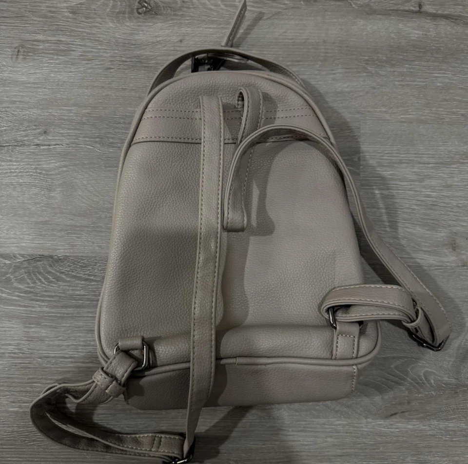 Mochila de cuero gris GIANMARCO VENTURI Foto 2 de 3