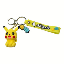 Pokemon Pikachu Character Silicone 3D Charm Keychain Keyring Brand New Free Ship