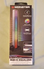 Monster Basics Sound Reactive Rechargeable RGB+IC Multicolor Light Bar - New!