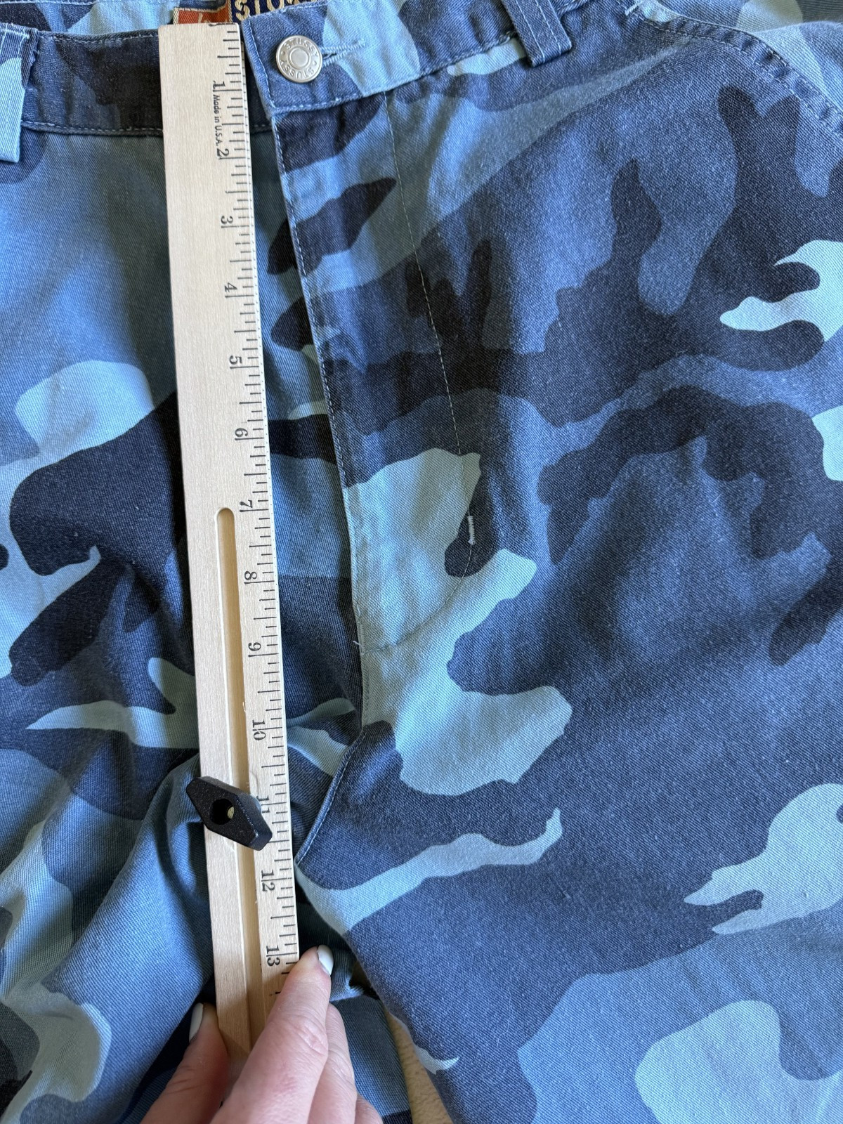VTG Stussy Outdoor Cargo Blue Camo Pants 90s Streetwear Men's Size 34x30 RARE! image 6