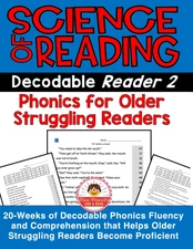 Science of Reading Decodable Reader 2 Phonics for Older Struggling Readers: Deco