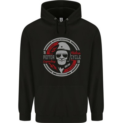 Live Fast Die Old Motorrad Biker Herren 80% Baumwolle Hoodie