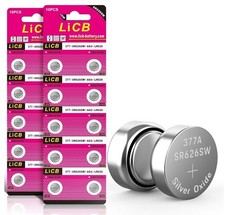 20 Pack SR626SW 377 626 Watch Battery 1.5V Button Cell Batteries