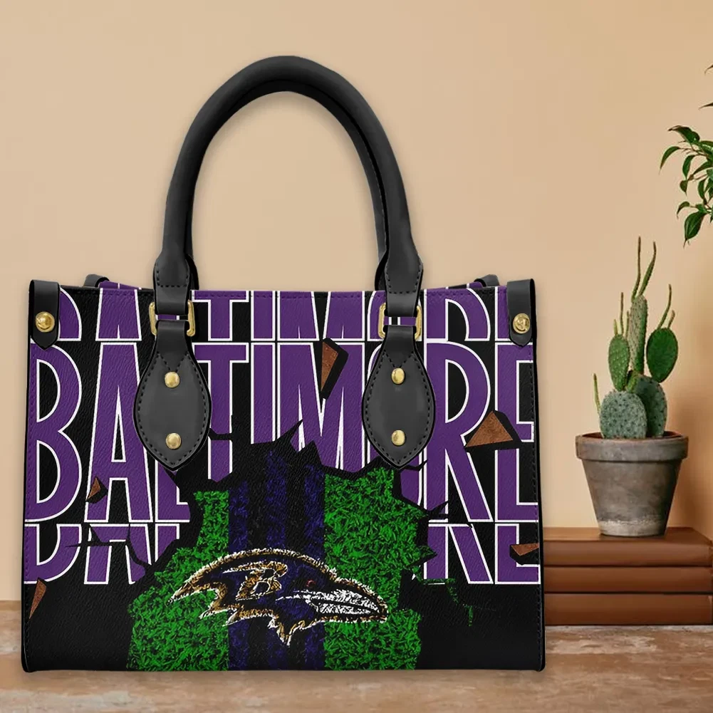 Personalized Baltimore Football Team Ravenss  Leather handbag