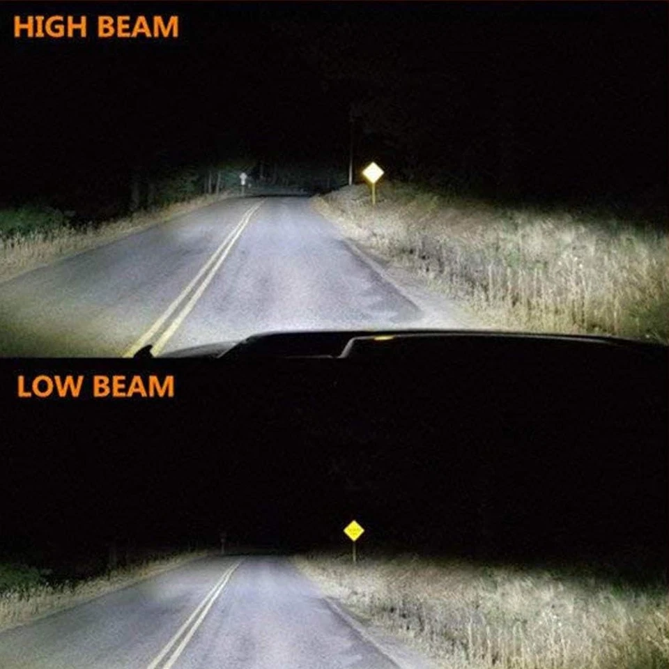 4pcs 4x6" Led Headlights Hi/Lo beam A/W DRL Projector for Cutlass 1980 - 1988 - Image 4 of 4