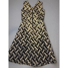 Marciano By Guess Dress Girls 14 Gold Metallic Fit and Flare Old Hollywood EUC