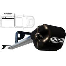 RIVERSMITH ShortCut River Quiver 2-Banger Silver 60-68" Bed Rack W/ In-Bed Mount