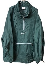 Vintage 90s Nike Air Swoosh Mens Zip Anorak Windbreaker Green Jacket XL ExCond