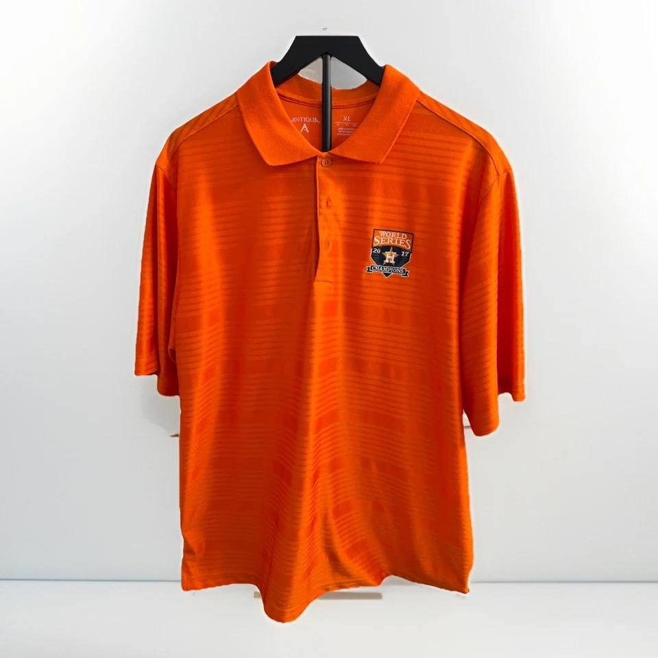 Antigua Houston Astros Naranja Polo Campeones Serie Mundial Hombre’s XL Foto 2 de 4