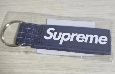 Supreme Ripstop Ss24 Limited Drop New with Tags Navy Box Logo Keychain