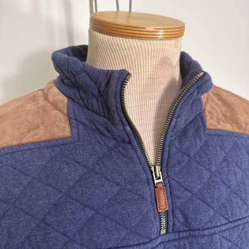 Vineyard Vines Quilted Leather Pullover Men’s Shep Shirt Sweater Size L Large - Picture 7 of 11
