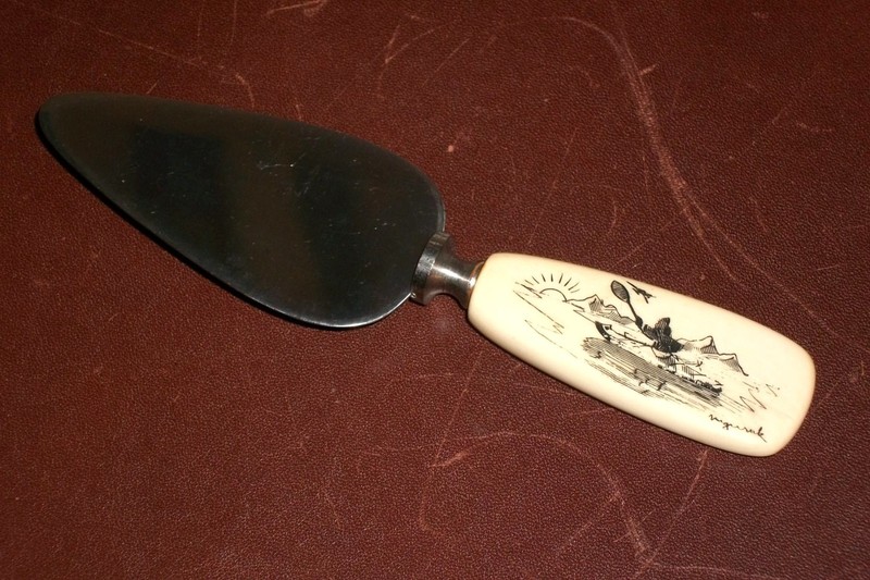 Alaska Nuguruk Scrimshaw Spreader Knife