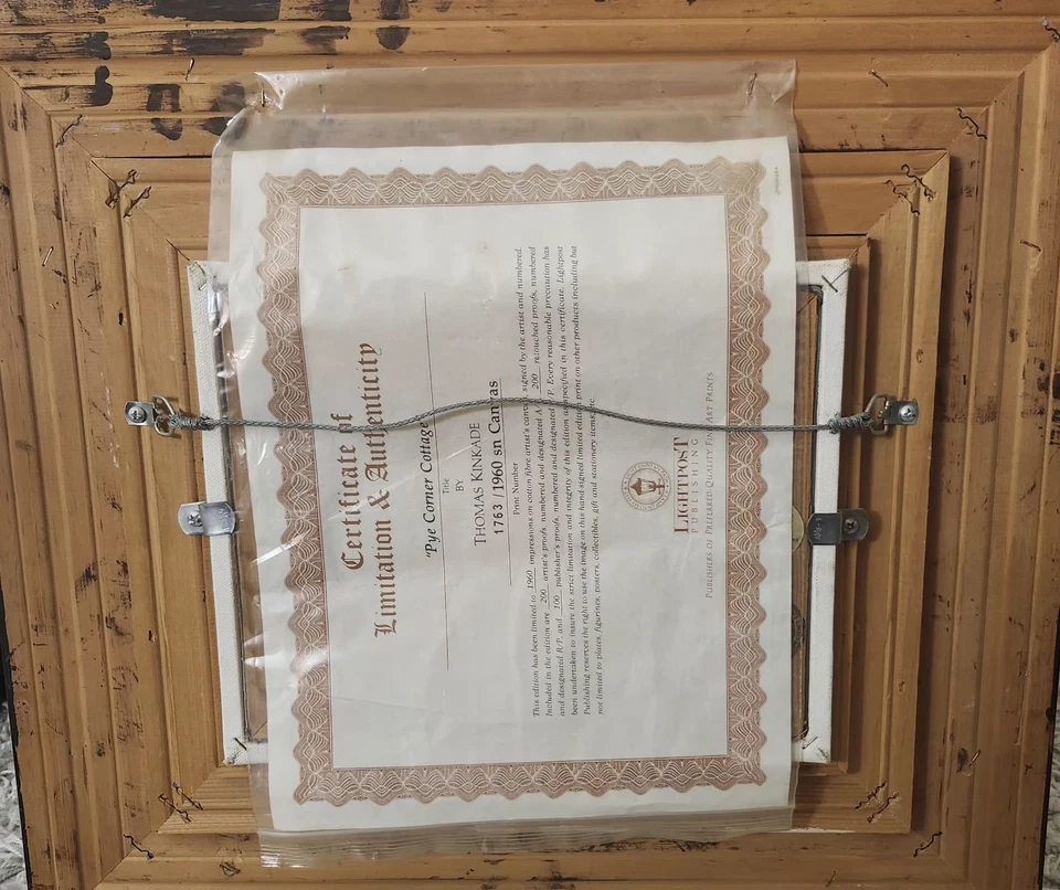 Thomas Kinkade 签名限量版帆布印花 - 带证书 — 第 3/4 张图片