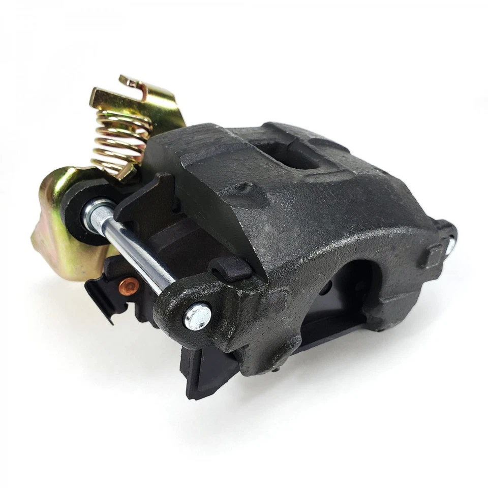 Pinzas traseras de pistón único de acero GM 1980-85 - Par con freno de estacionamiento y pastillas Foto 4 de 4