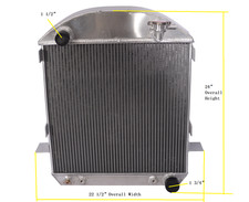 Fit Model T-bucket Chevrolet Engine At 3rows Full Alumuinum Radiator 1924-1927