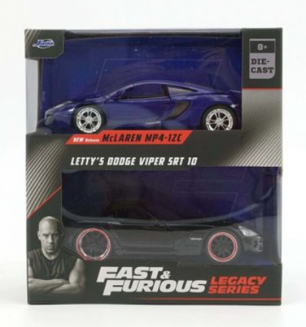 McLaren MP4 12C et Dodge Viper SRT Jada Toys voitures de collection pour vitrine salon
