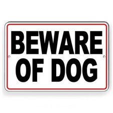 Beware Of Dog Sign / Decal Warning Beware Security Sbd056 / Magnetic Sign
