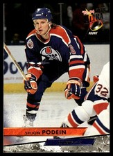 1993-94 Ultra #140 Shjon Podein Edmonton Oilers Rookie Hockey Card
