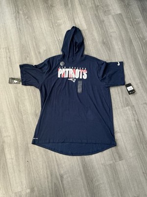 New Navy Nike New England Patriots Men's 2XL Dri-Fit Short Sleeve Pullover