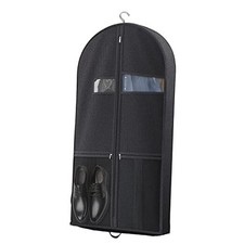 43" Travel Garment Bag with Accessories Zipper Pocket, 43inch-1 pack-Black