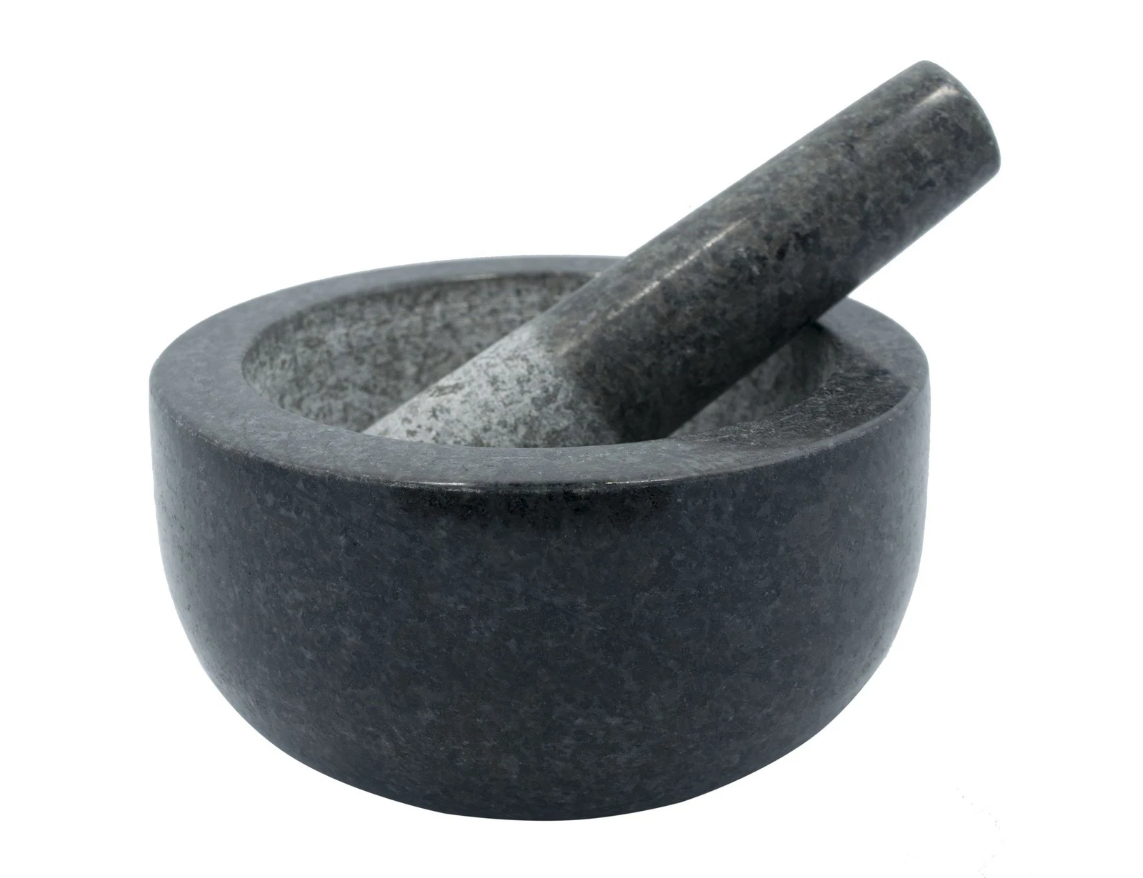 Kota Japan Large Black Granite Mortar & Pestle Natural Stone
