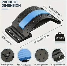 Back Stretcher Spine Board Pain Relief Lumbar Support Corrector Adjustable Ortho