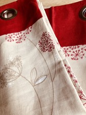 Beautiful eyelet long curtains pair pure cotton width 65" each by 90" drop