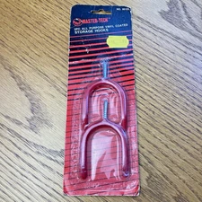 Master-Tech 2pc All Purpose Utility Vinyl Coated Red Storage Hooks New Sealed