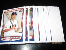 Five 2010 USA Baseball sets (65) Gerrit Cole Anthony Rendon Lindor Springer     