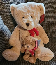 Two Teddy Bears With Tags St. Nicholas Square Kohl’s Bear 2012, FAO Schwarz Bear