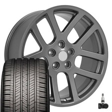 2223 Gunmetal 22x10 Wheels Goodyear Tires Tpms Set Fit Dodge Ram 1500 Srt10