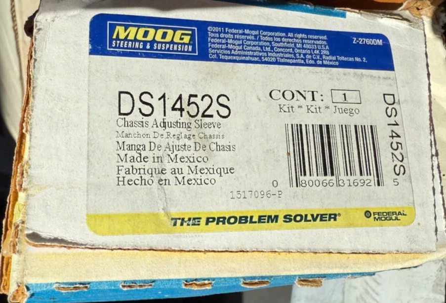 Manguito de ajuste inferior DS1452S Moog Tie Rod para Jeep Grand Cherokee 1999-2004 Foto 3 de 3