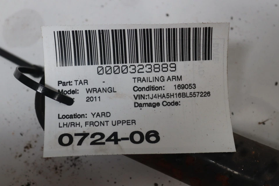 2007-2017 JEEP WRANGLER 4X4 FRONT SUSPENSION UPPER CONTROL ARM TRACK BAR OEM - Image 4 of 4