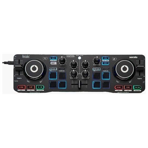 Hercules Controller disc jockey DJCONTROL Starlight Black 4780884 - Foto 1 di 4